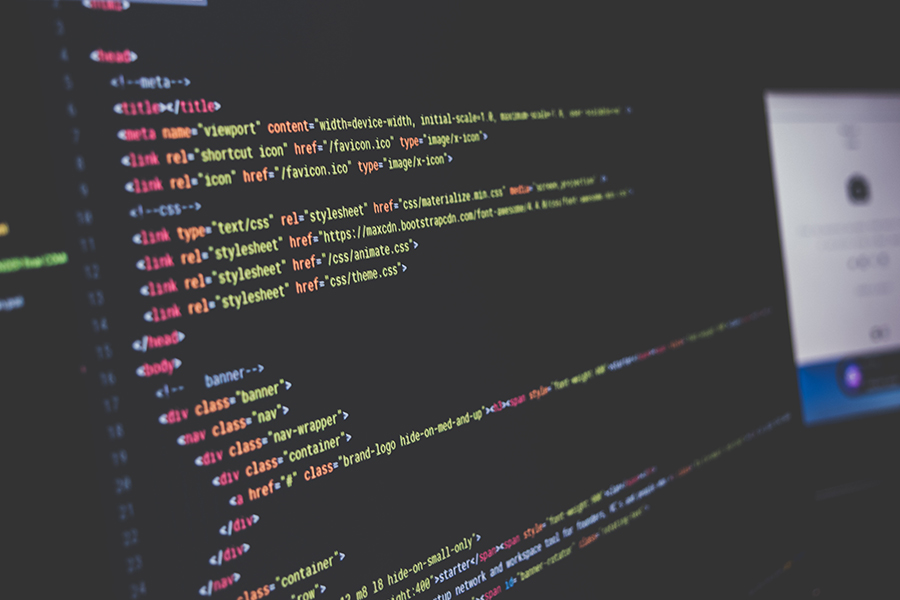 Màn hình hiển thị mã nguồn ứng dụng web